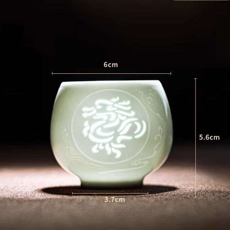 Twelve Zodiac Linglong Master Cups 135ml High End Master Cup Ceramic Tea Bowl Personalized For Women Exquisite