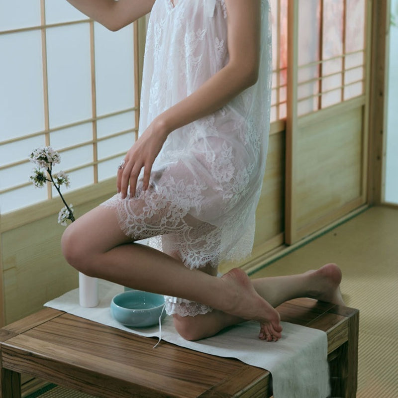 White Lace Camisole Nightgown