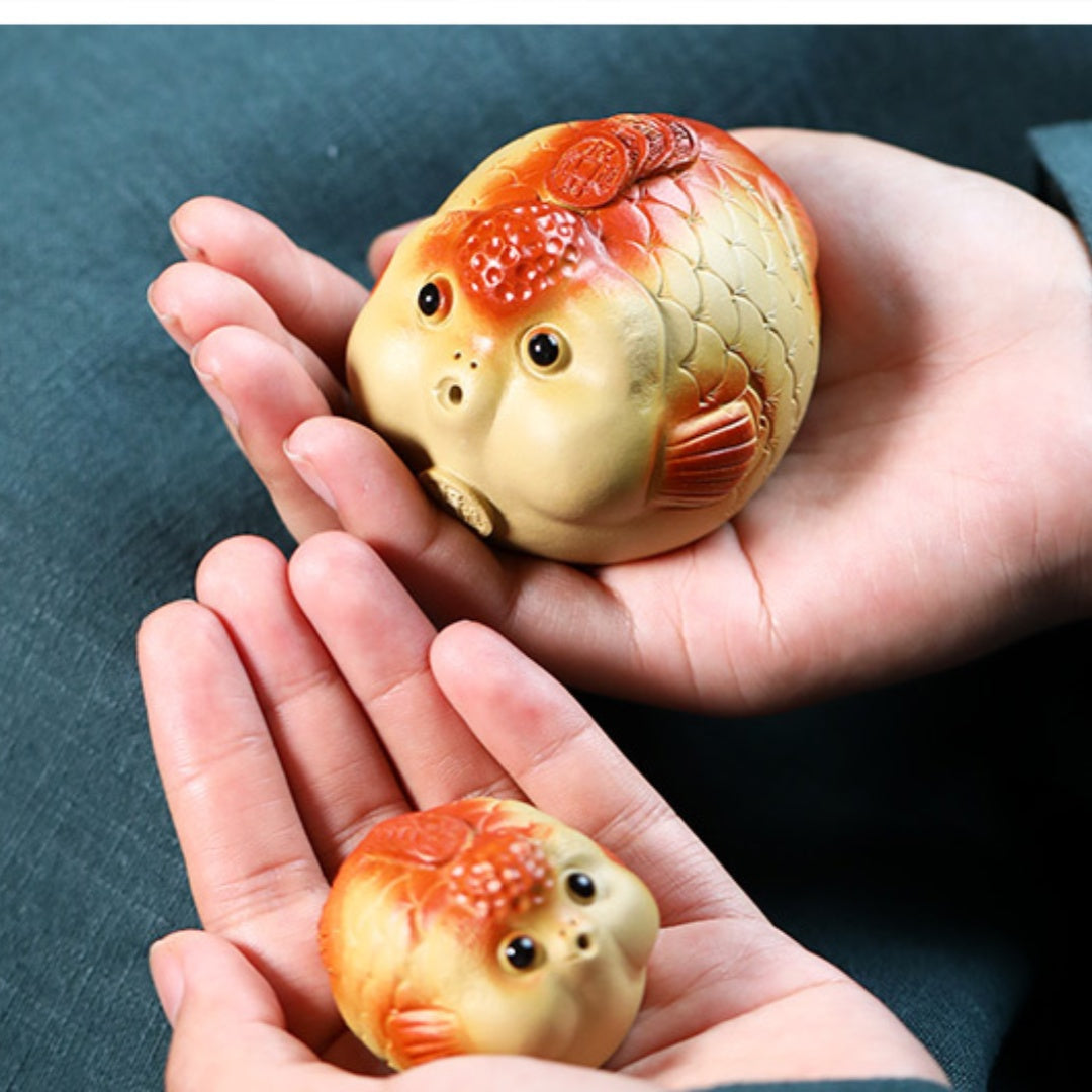 Yixing Zisha Tea Pet Fish Sculpture