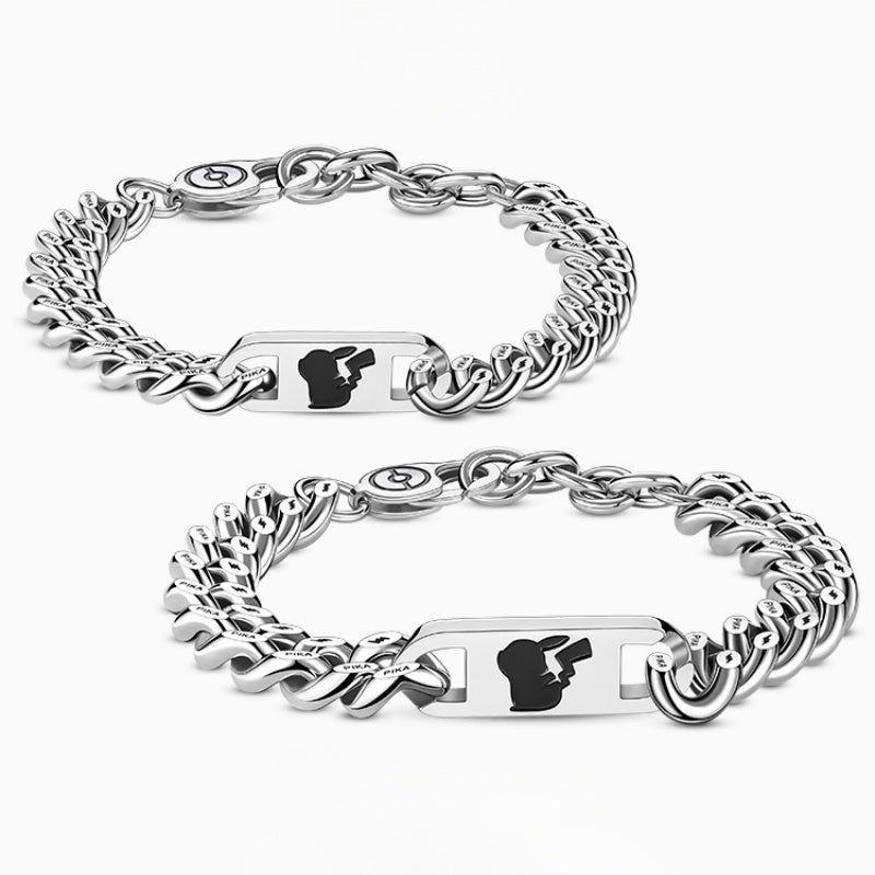 Pikachu Stainless Steel Couple Bracelet