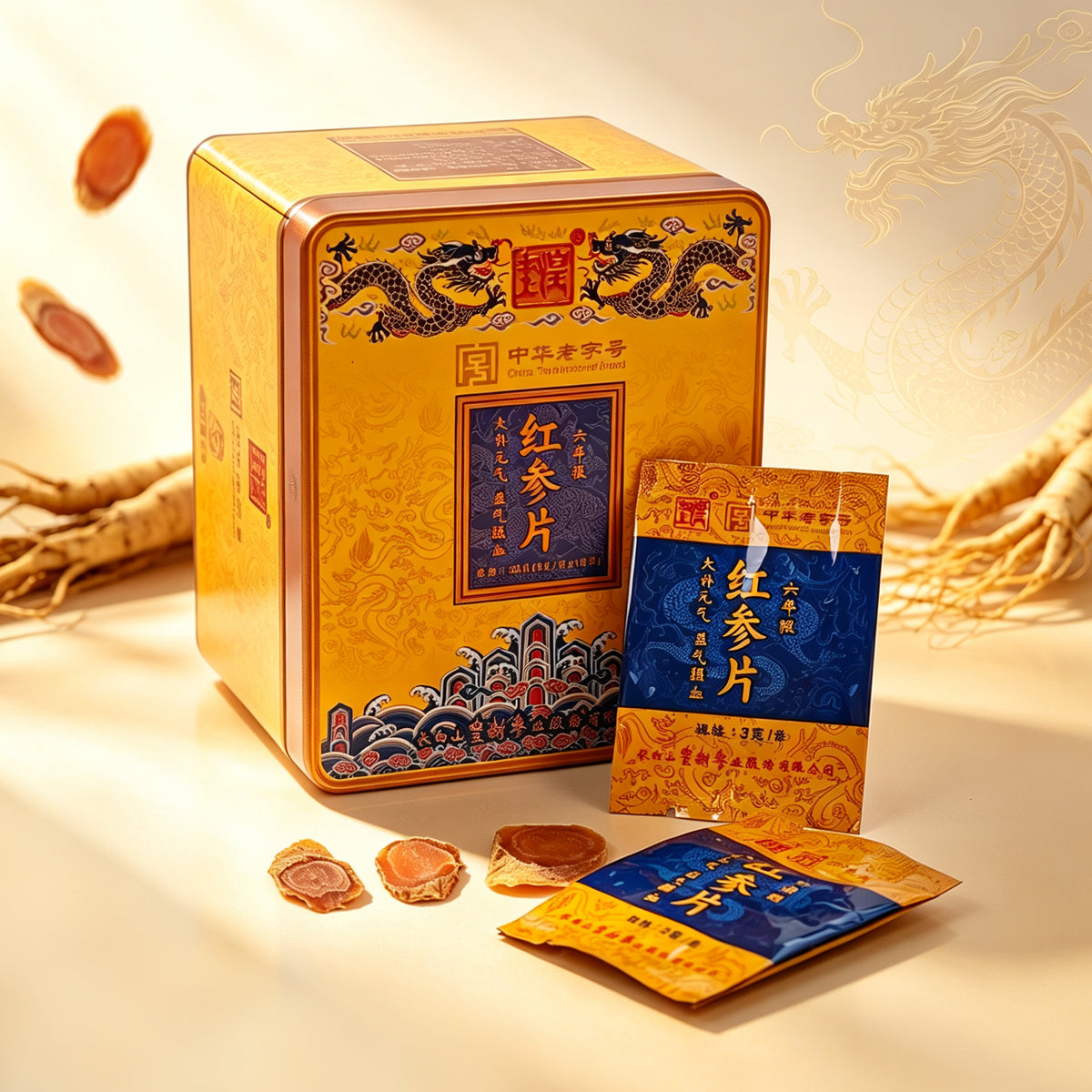 6-Year-Old Root Red Ginseng Slices– 30g Net Weight | 3g x 10 bags