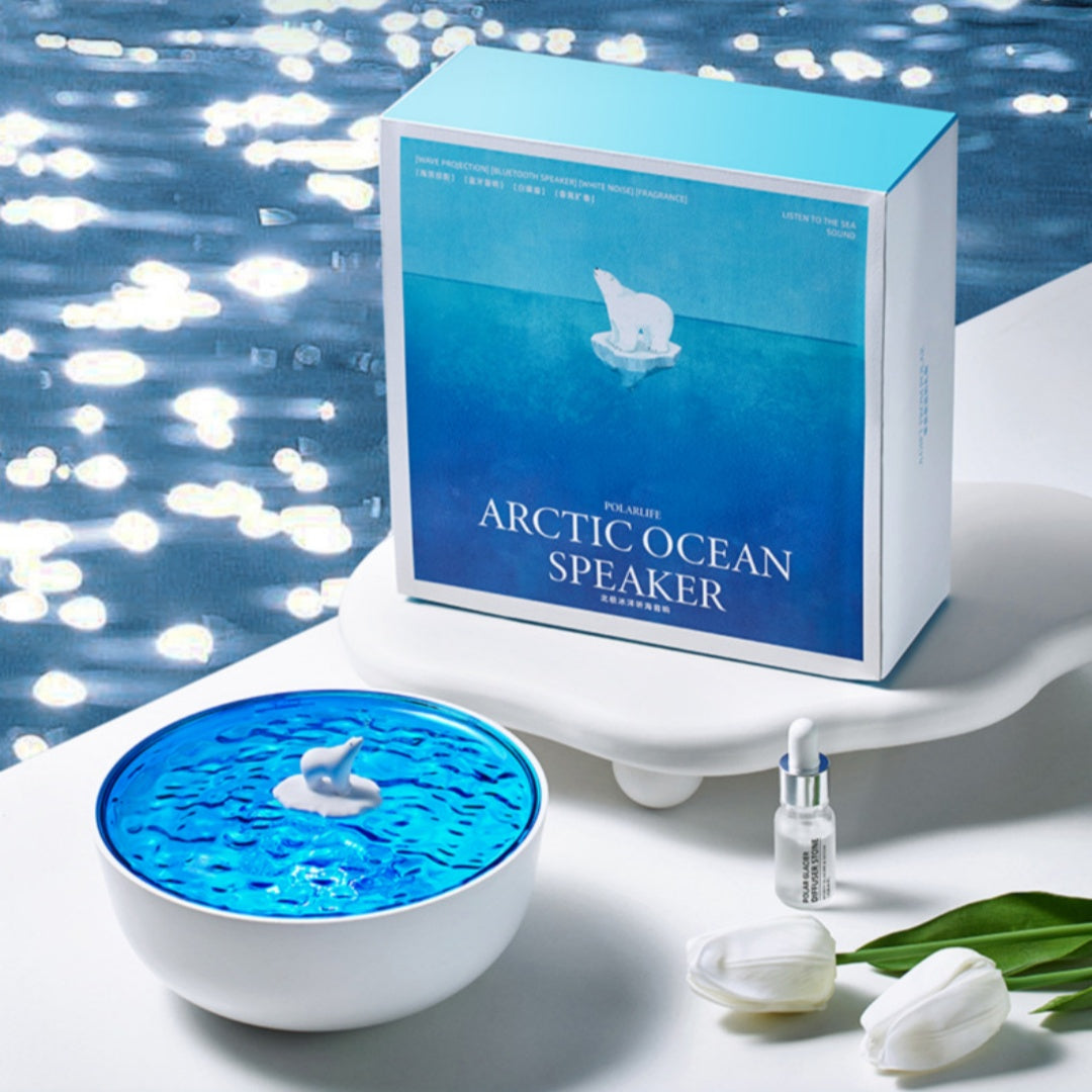 Polar Glacier Bluetooth Speaker Mini Wireless Speaker with High-Quality Sound Night Light