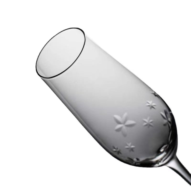 #346 Flower Print Wedding Champagne Cup