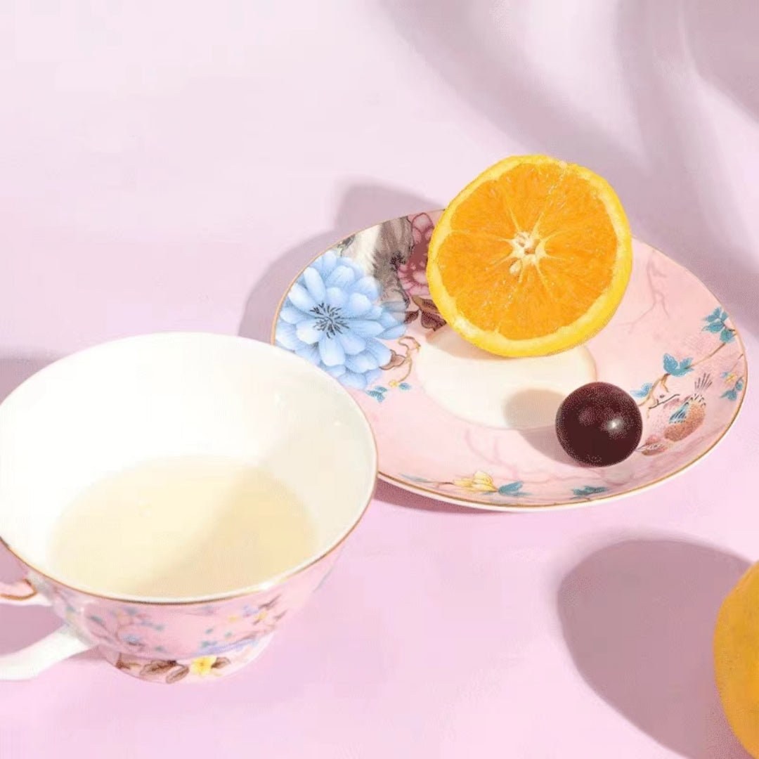 #151 Beau Rose Bone China Tea Cup and Saucer