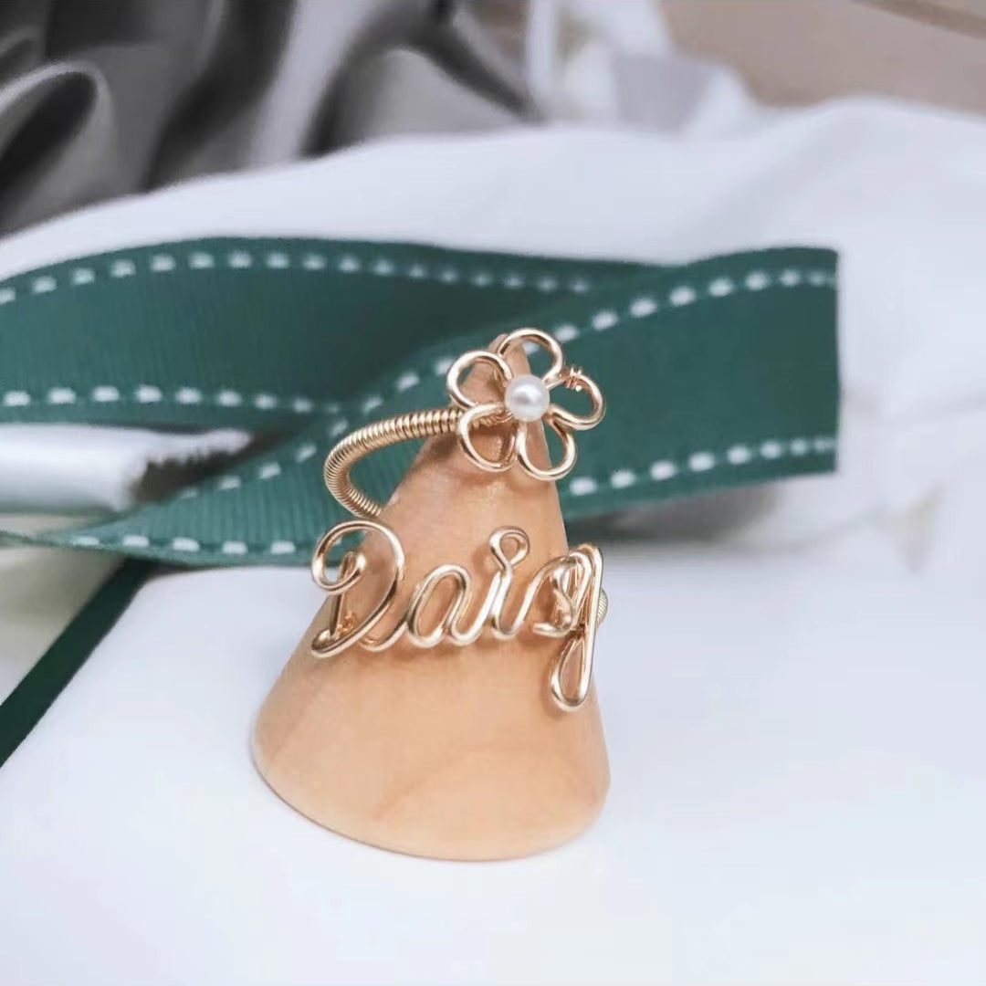 #174 Custom Wire Wrapped Name Ring