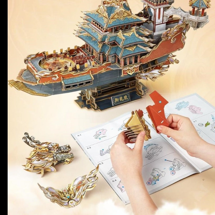 #184 Assembled Chinese Style Dragon Boat Puzzle