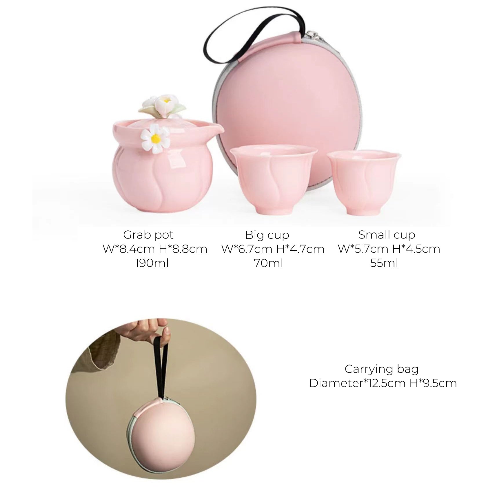 OG Peach Blossom Travel Tea Set