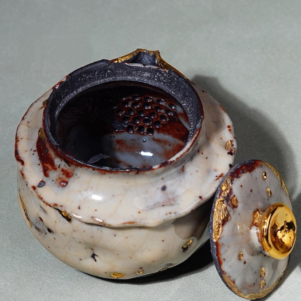 Handcrafted 24k Gold-Painted Treasure Pot Grab Pot Creative Kung Fu Tea Set 200ml