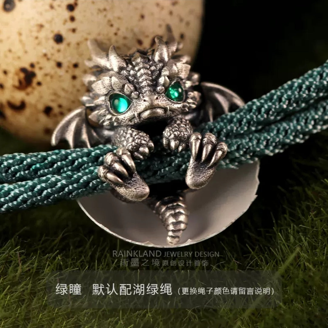 "Dragon's Protection" Pure Silver Zodiac Bracelet – Sterling Silver Snake Year Red String Jewelry