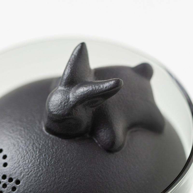 A beautifully crafted collection Ceramic Rabbit Travel Tea Set