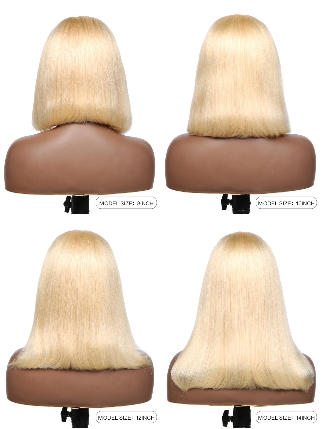 100% Human Hair Half Lace Wig with Hand-Tied Bangs - DIY Color and Style, Default 180% Density