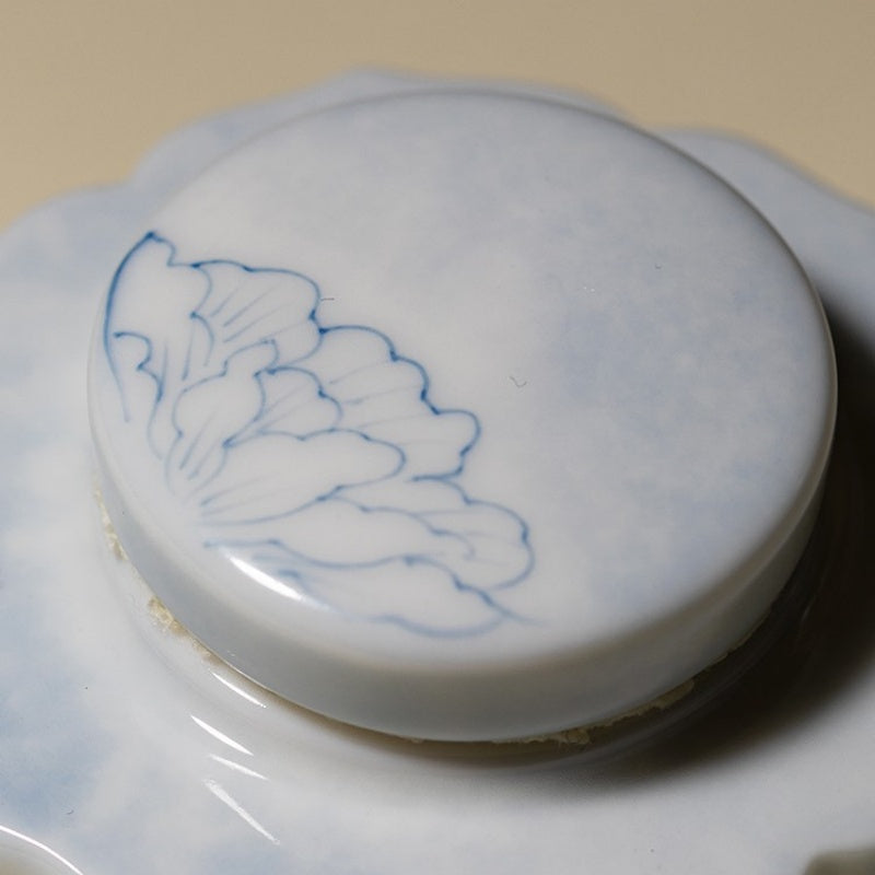 Hand Painted Butterfly and Floral Ceramic Tea Caddy