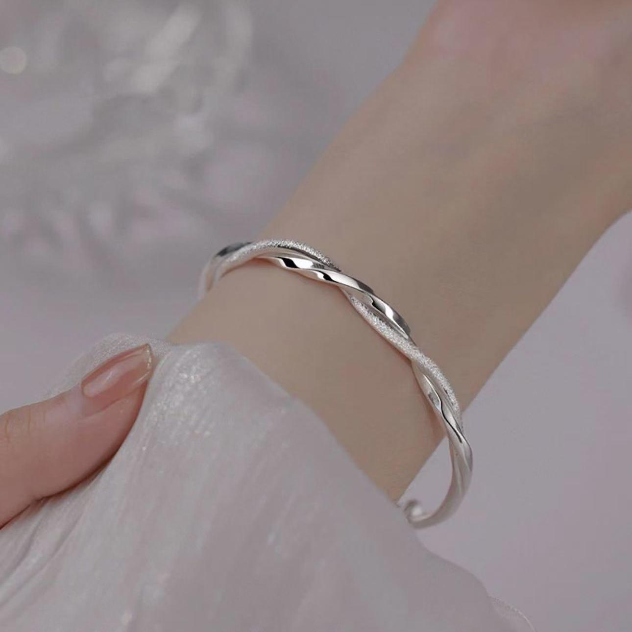 2025 Pure Silver Bracelet for Women - Solid S999 Sterling Silver