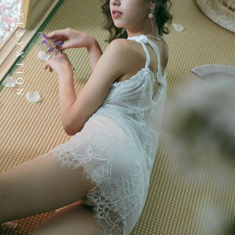 White Lace Camisole Nightgown