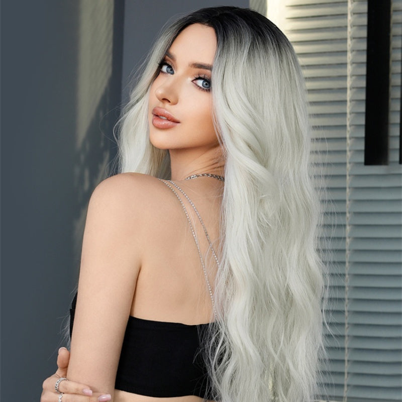 Stunning Silver White Long Wig