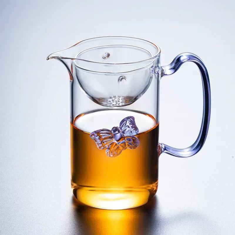 Butterfly Tangerine Tea Ball Cup with Filter