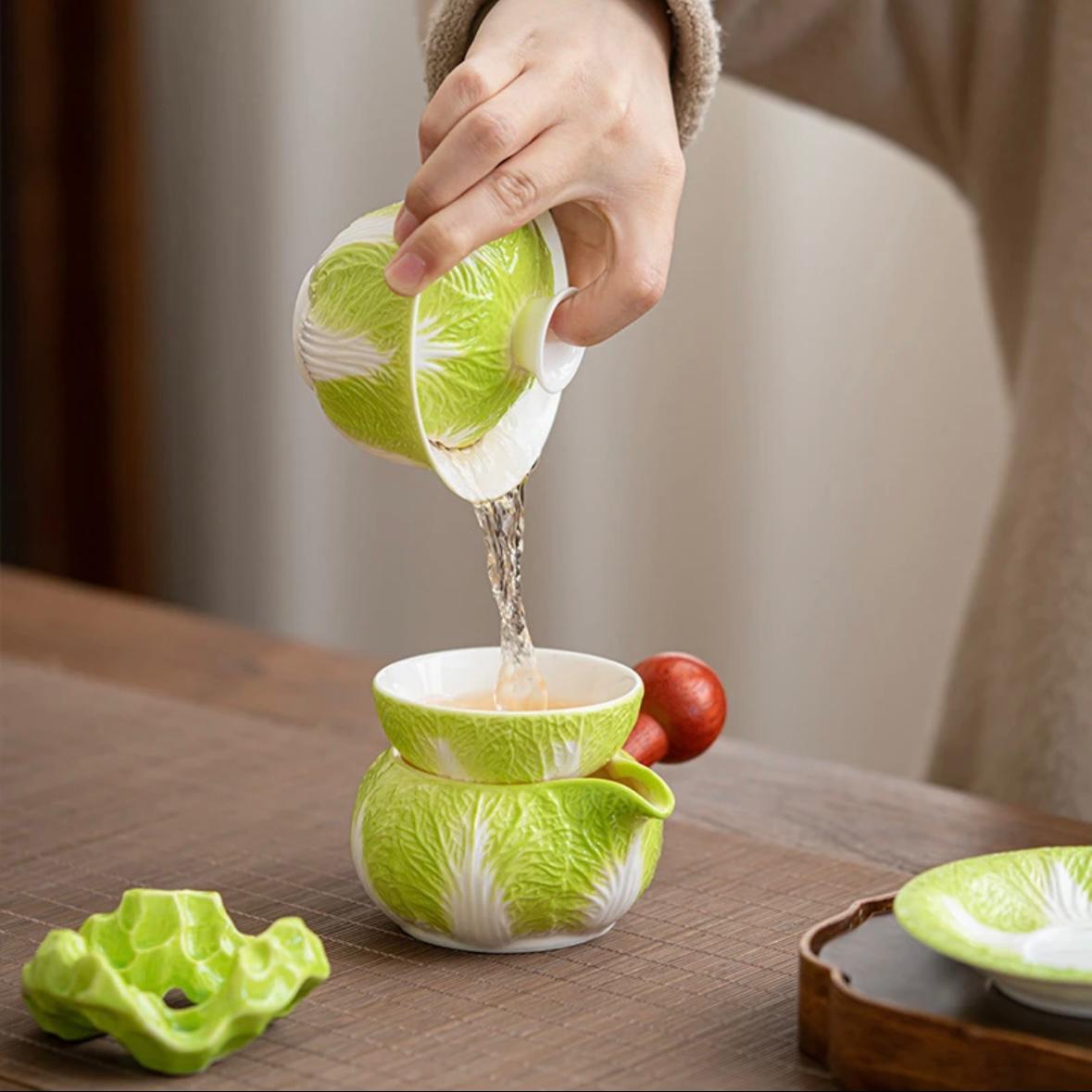 OG 10pcs cabbage tea cup set