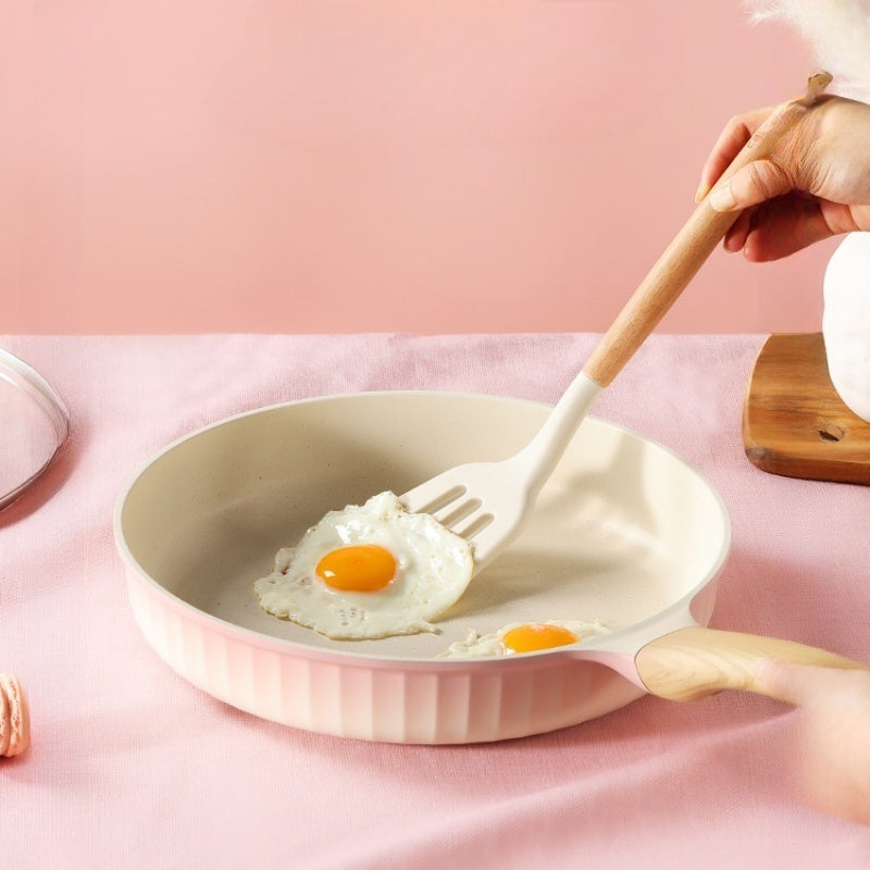 Pink Color Changing Non Stick Saucepan Set