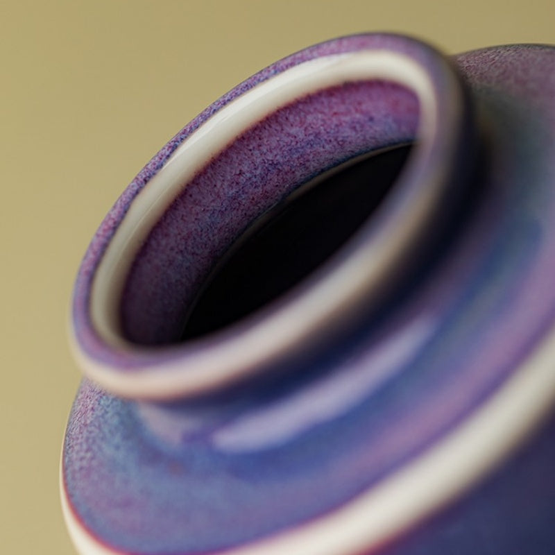Handmade Purple Jun Kiln Tea Caddy