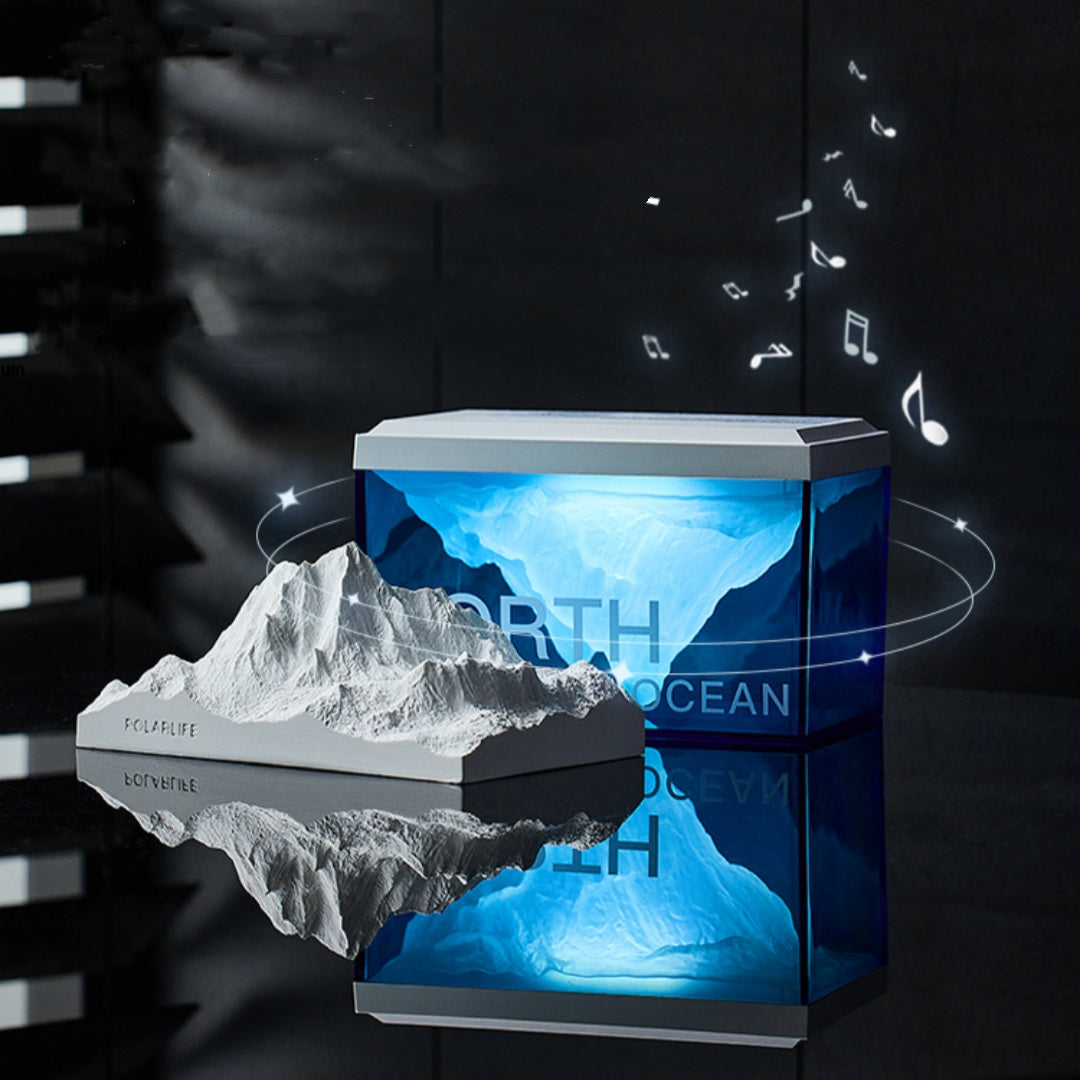 Polar Glacier Bluetooth Speaker Mini Wireless Speaker with High-Quality Sound and Night Light