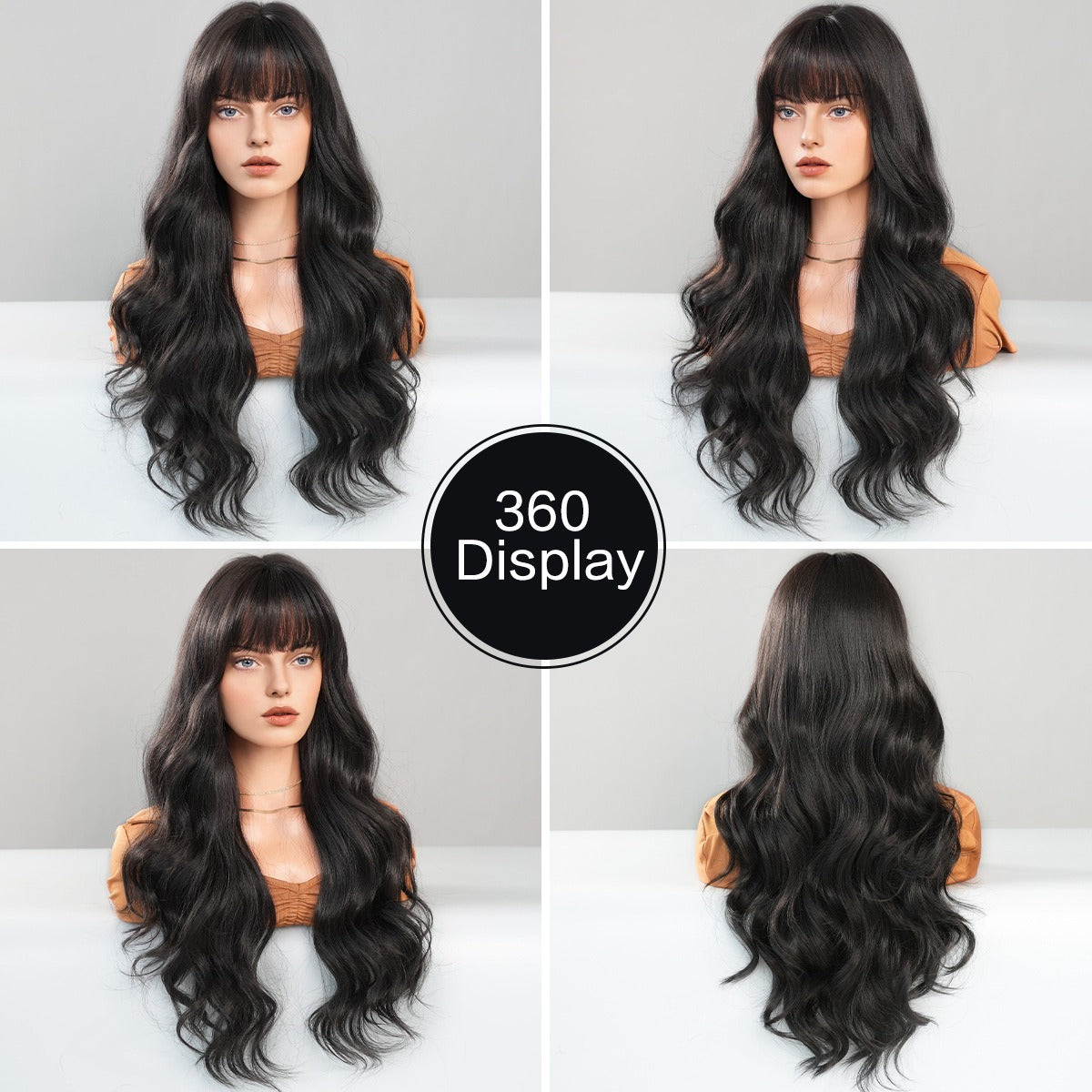 Luxurious Natural Look  Comfortable Fit Long Wigs