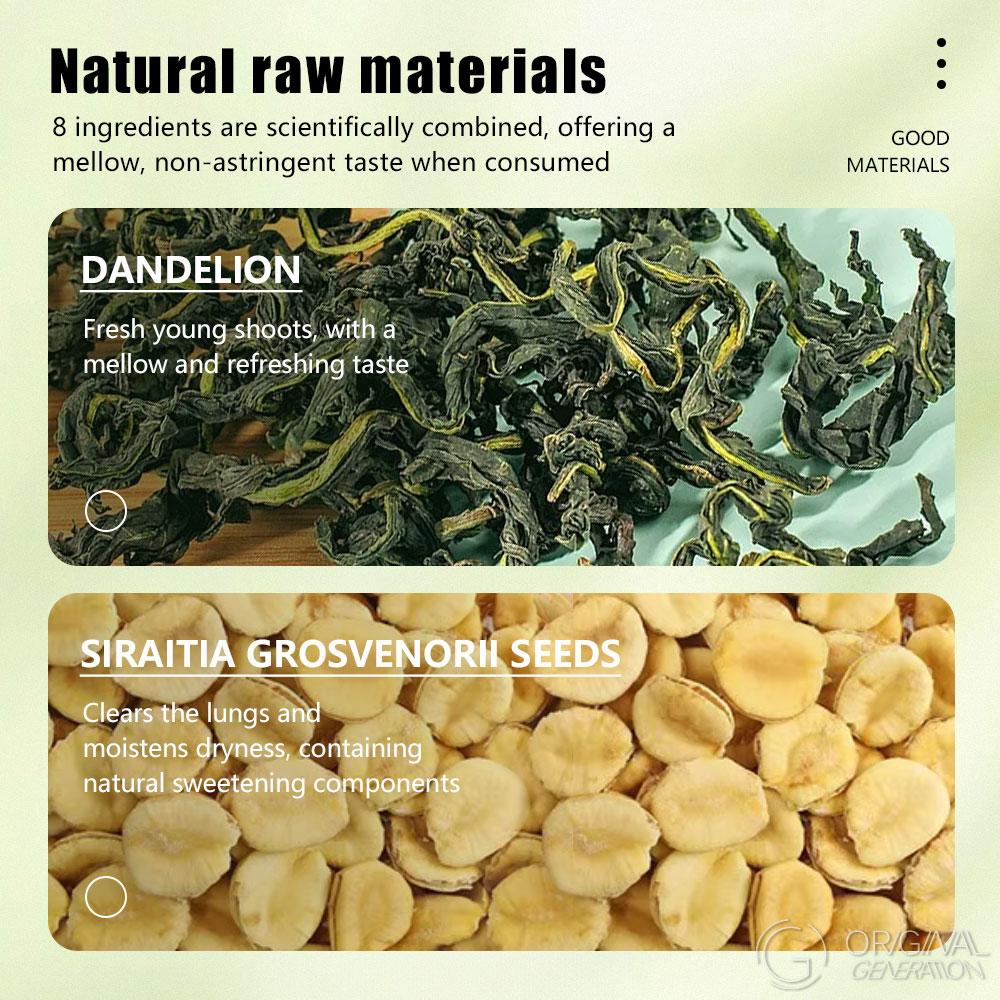 BOGO 2.0 Liver Detox Tea Dandelion Tea Caffeine Free 2 Cartons 70g (7g×10packs)×2 With Siraitia Grosvenorii Seed Dandelion Hawthorn Fig Chrysanthemum Plum Kernels Chiciry Mint