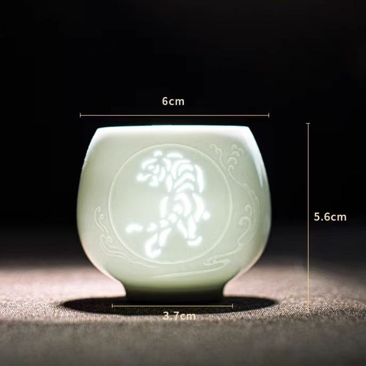 Twelve Zodiac Linglong Master Cups 135ml High End Master Cup Ceramic Tea Bowl Personalized For Women Exquisite