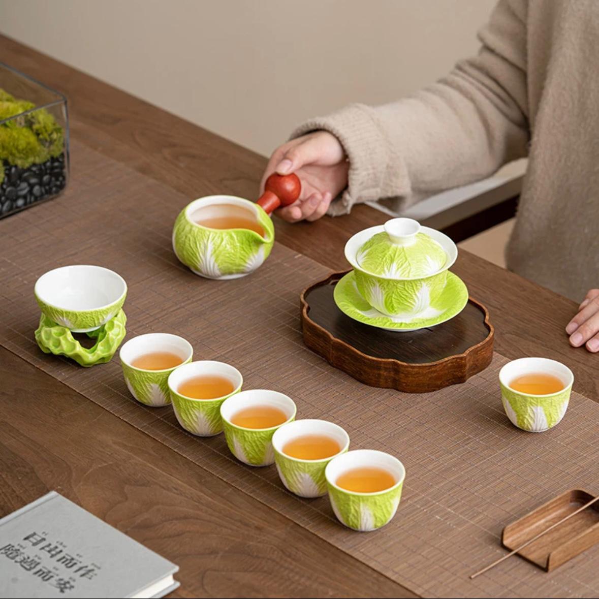 OG 10pcs cabbage tea cup set