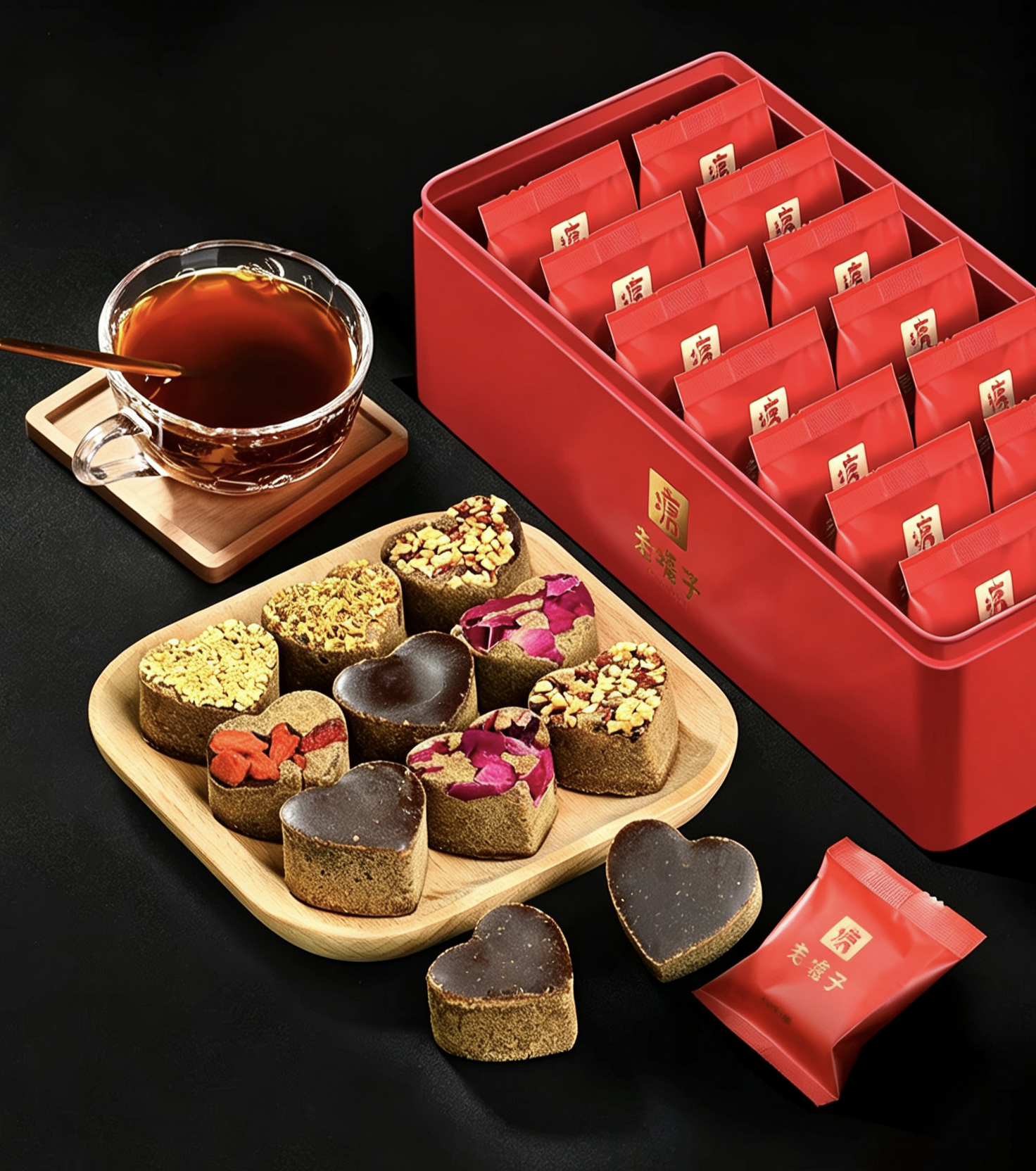 Yunnan Hand‑Made Black Sugar Ginger Cubes(400 g per box)