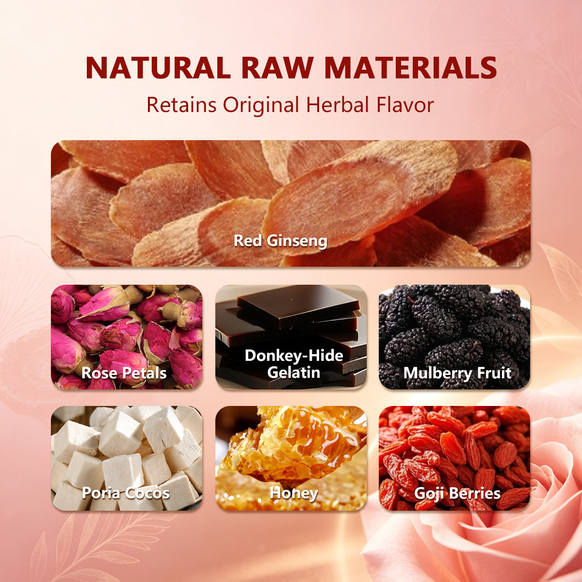 Red Ginseng & Rose Wellness Blend（300ml）(10ml*10pcs*3boxes)