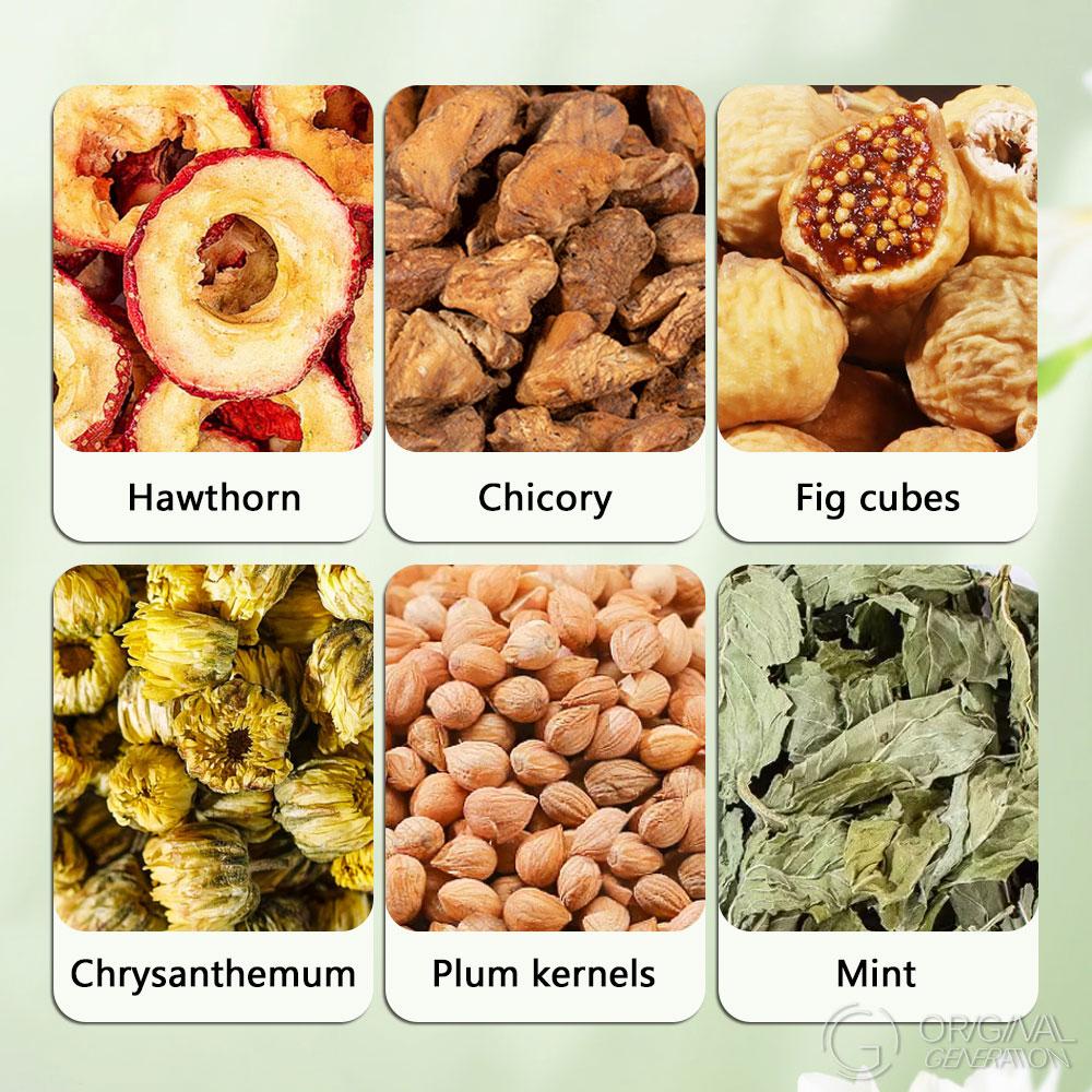 BOGO 2.0 Liver Detox Tea Dandelion Tea Caffeine Free 2 Cartons 70g (7g×10packs)×2 With Siraitia Grosvenorii Seed Dandelion Hawthorn Fig Chrysanthemum Plum Kernels Chiciry Mint
