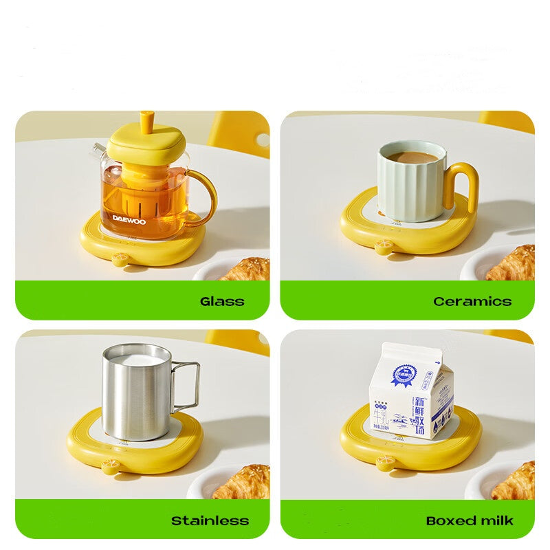 Heating Tea Pot Set with Tea Pot Heating Cup Mat and Sharing Cups