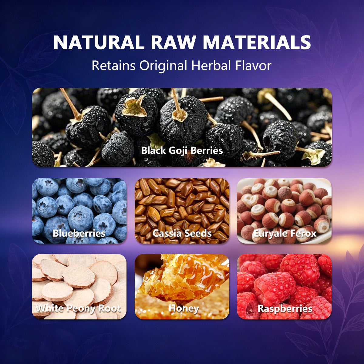 Black Goji Berry & Blueberry Wellness Blend（300ml）(10ml*10pcs*3boxes)