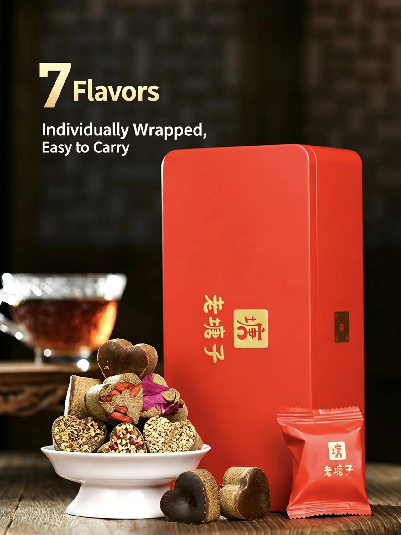 Yunnan Hand‑Made Black Sugar Ginger Cubes(400 g per box)