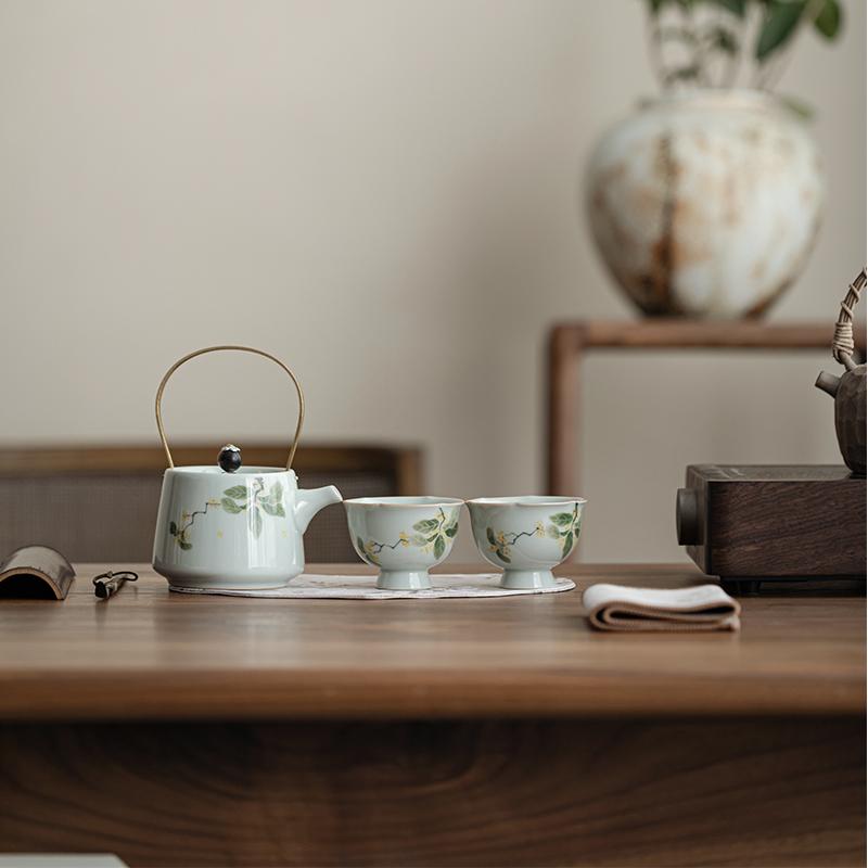 Hand-Painted Chinese Teapot Set