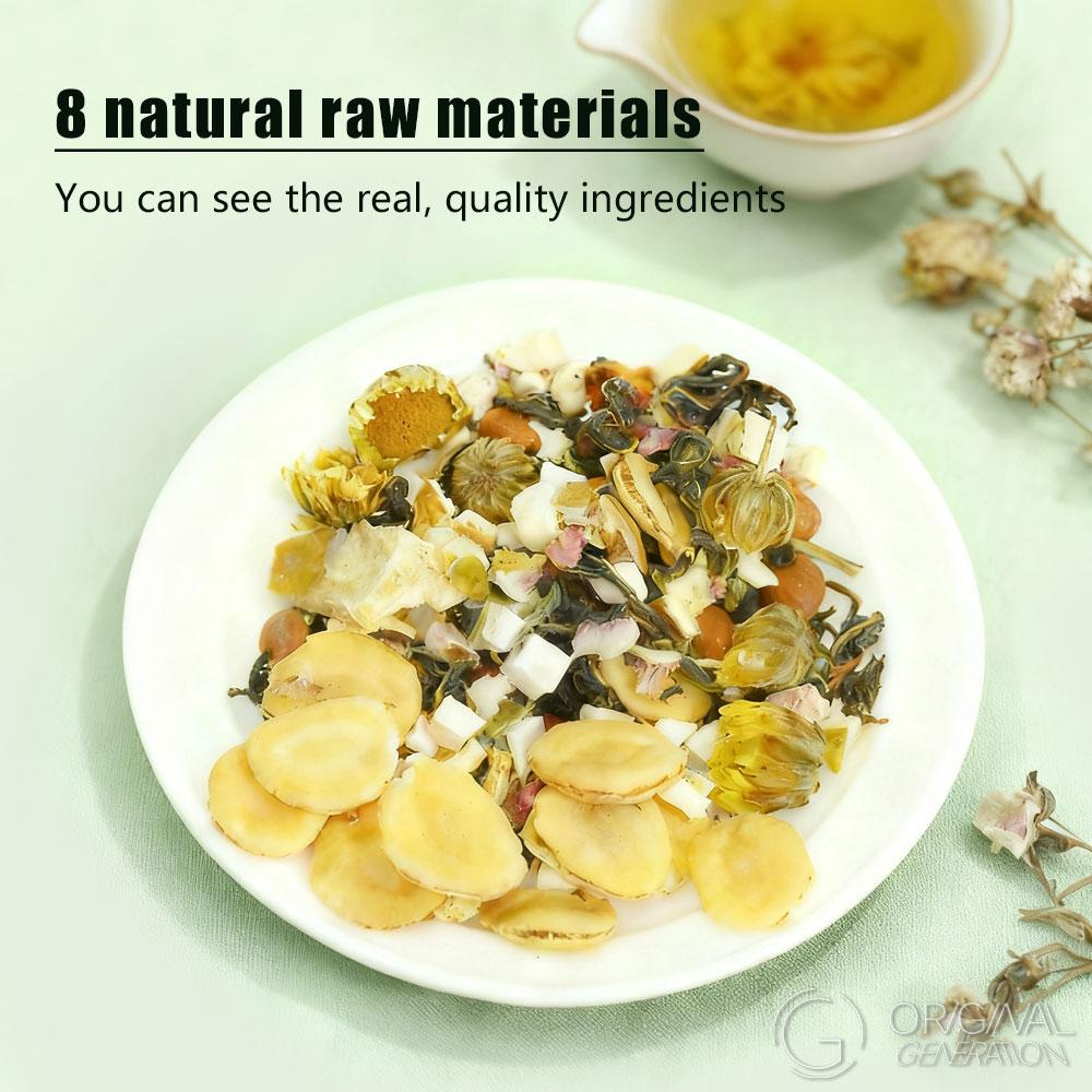 BOGO 2.0 Liver Detox Tea Dandelion Tea Caffeine Free 2 Cartons 70g (7g×10packs)×2 With Siraitia Grosvenorii Seed Dandelion Hawthorn Fig Chrysanthemum Plum Kernels Chiciry Mint