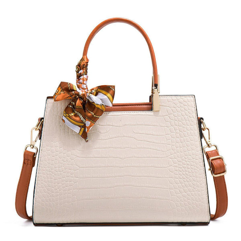 #210 Imitated Alligator Print Handbag