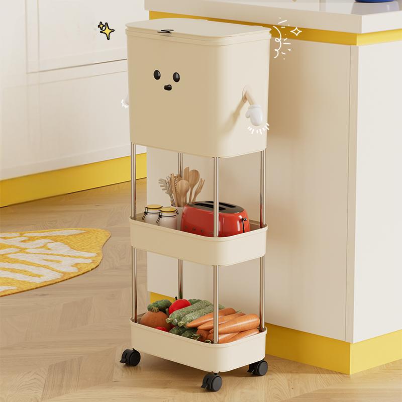 Movable Kitchen Trash Can