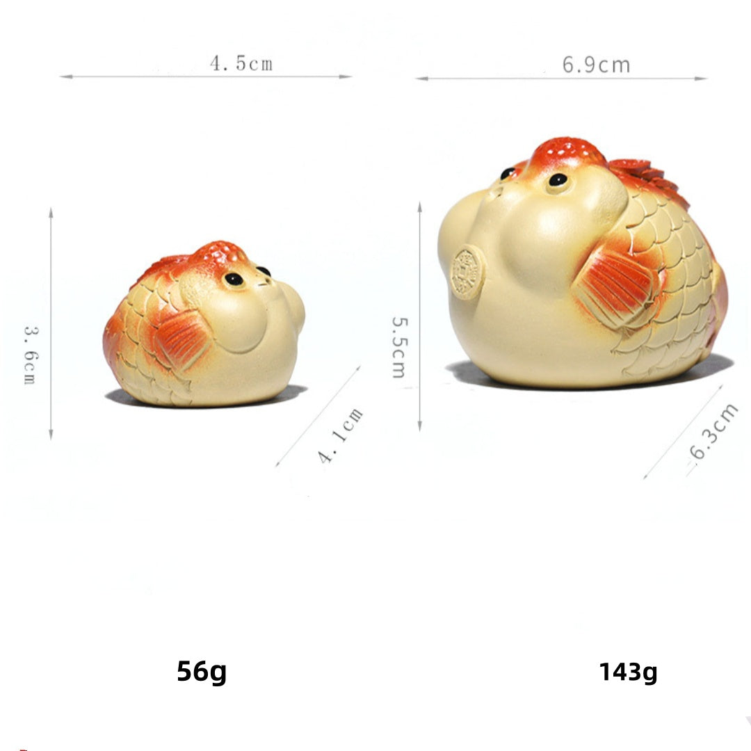 Yixing Zisha Tea Pet Fish Sculpture