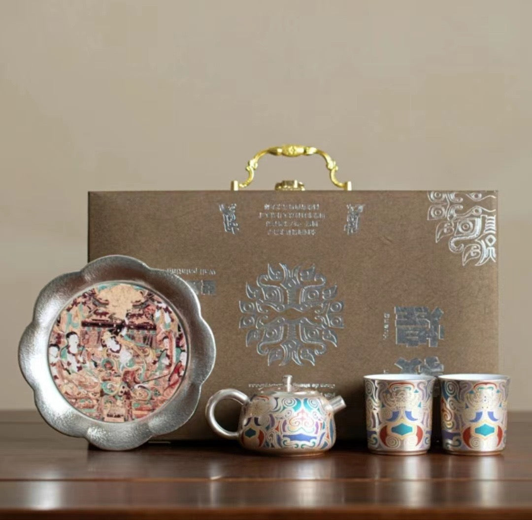 #157 Handmade Silver Tea Set