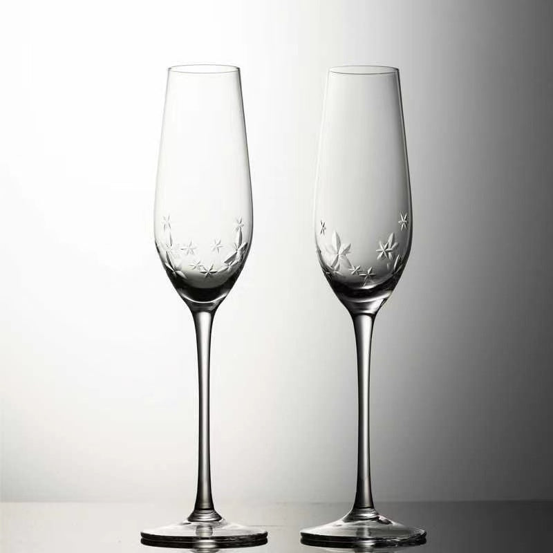 #346 Flower Print Wedding Champagne Cup