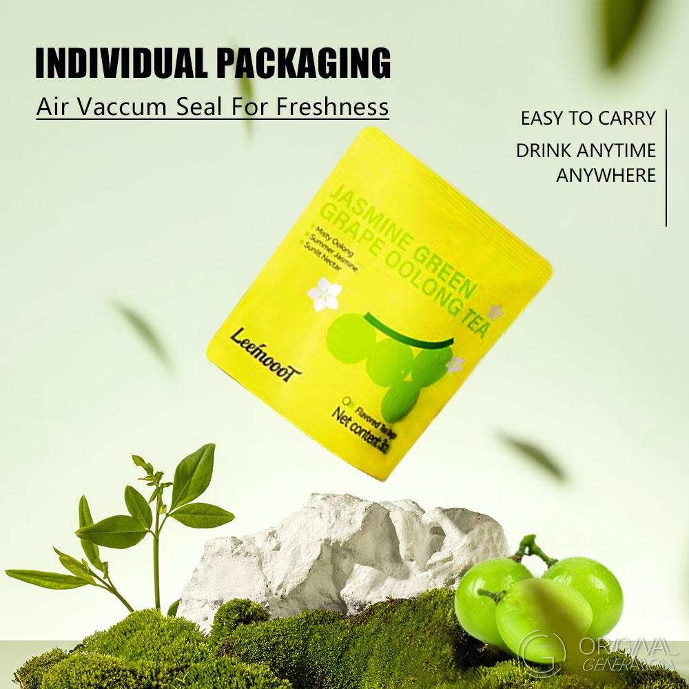 BOGO Jasmine Green Grape Oolong 2 Cartons 30g(3g x 10pcs)Tea Oolong Tea Jasmine Buds Greengrape 0 Fat 0 Sucrose With Color Changing Water Bottle 500ml/17oz