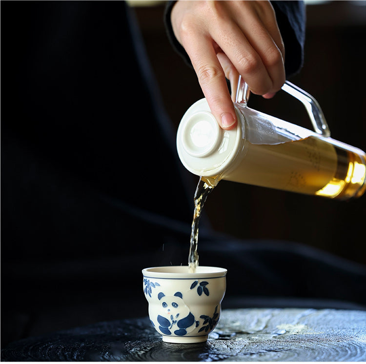 Dancer Glass Teapot with Removable Infuser (For Ginseng)- Premium Loose Leaf Tea Brewer with Perfect Steeping Control