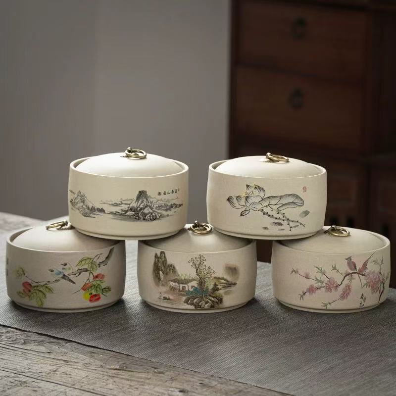 Ceramic tea jar