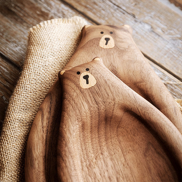 #K2 Adorable Bear Serving Board - Wooden - Hand-polished Smooth Surface