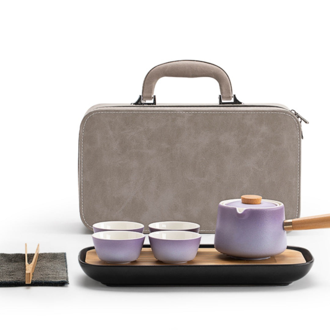 Rotating Auto-Brew Teapot(For Tea Balls) - Premium Ceramic Gongfu Tea Maker with 360° Swivel Base