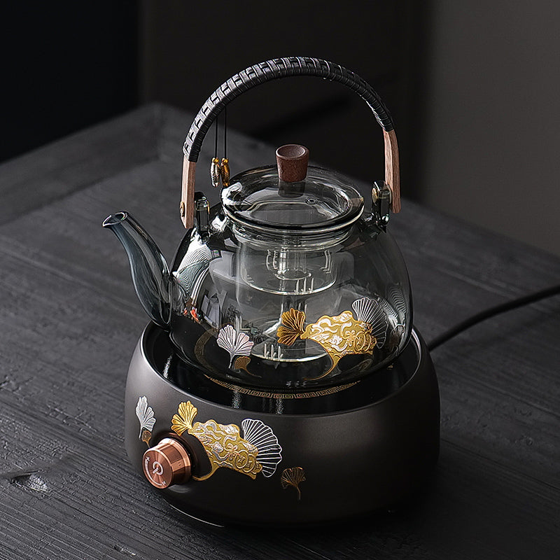 Everything Goes Well Glass Teapot with Electric Ceramic Stove Set