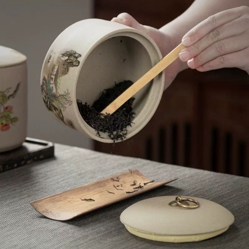 Ceramic tea jar
