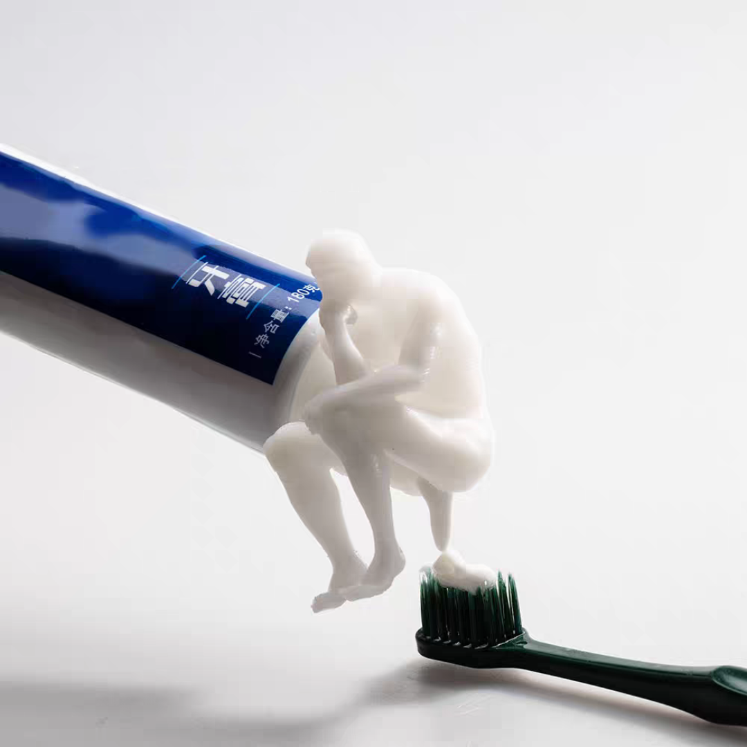 #131 The Thinker Toothpaste Cap and Toothpaste Squeezer Dispenser