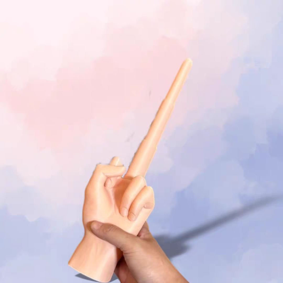 #124 Finger Sculpture Decoration, Retractable Middle Finger Toy